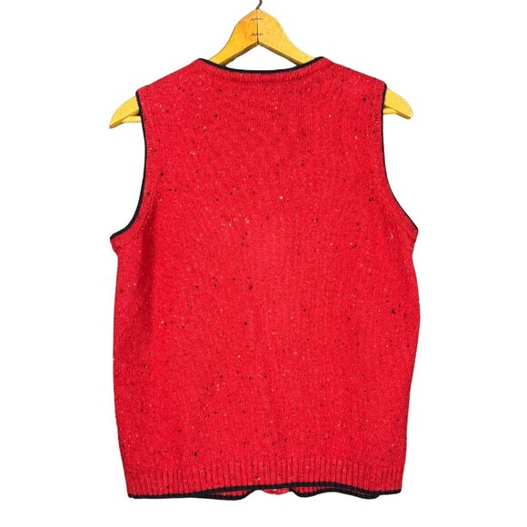 Vintage Embroidered Cardinal, Sweatervest, Cabincore Aesthetic, Wildlife Knit - Picture 2 of 7